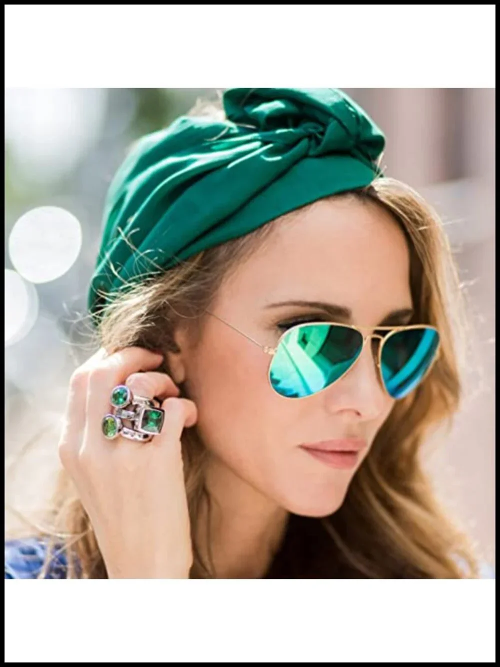 Polarized Aviator Sunglasses with Spring Hinge UV Protection